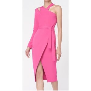 LAVISH ALICE asymmetrical one shoulder dress
